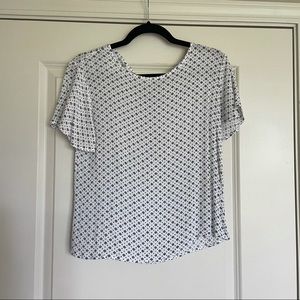 Cloud Chaser black and white print top - large